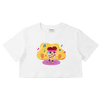 Boba & Beats Crop Top: Your Vibrant Energy Tee!