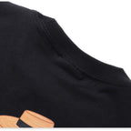 Back view of neckline of Boba Travel Vacation Mode oversized t-shirt