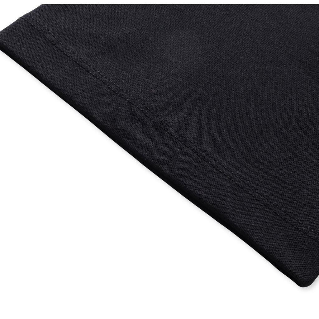 Fabric texture of Boba Travel oversized t-shirt in black