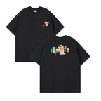 Back view of Boba Travel Vacation Mode oversized t-shirt