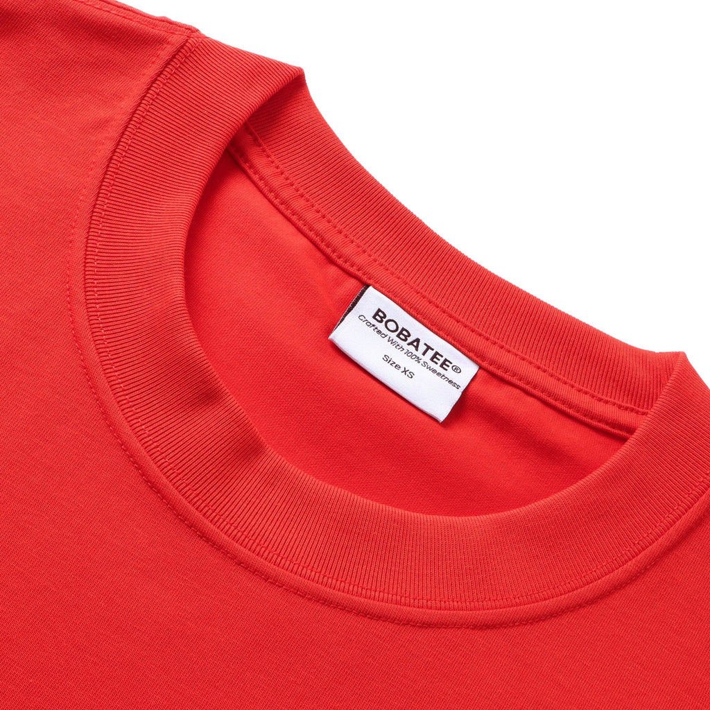 Bobatee label detail on oversized CNY Lohei t-shirt
