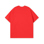 Back view of red oversized CNY t-shirt
