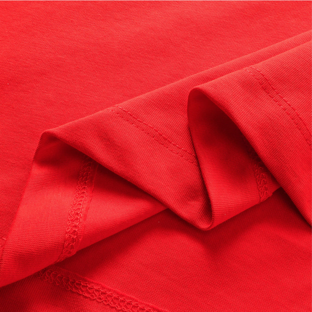 Soft cotton Sorona fabric detail on oversized CNY t-shirt