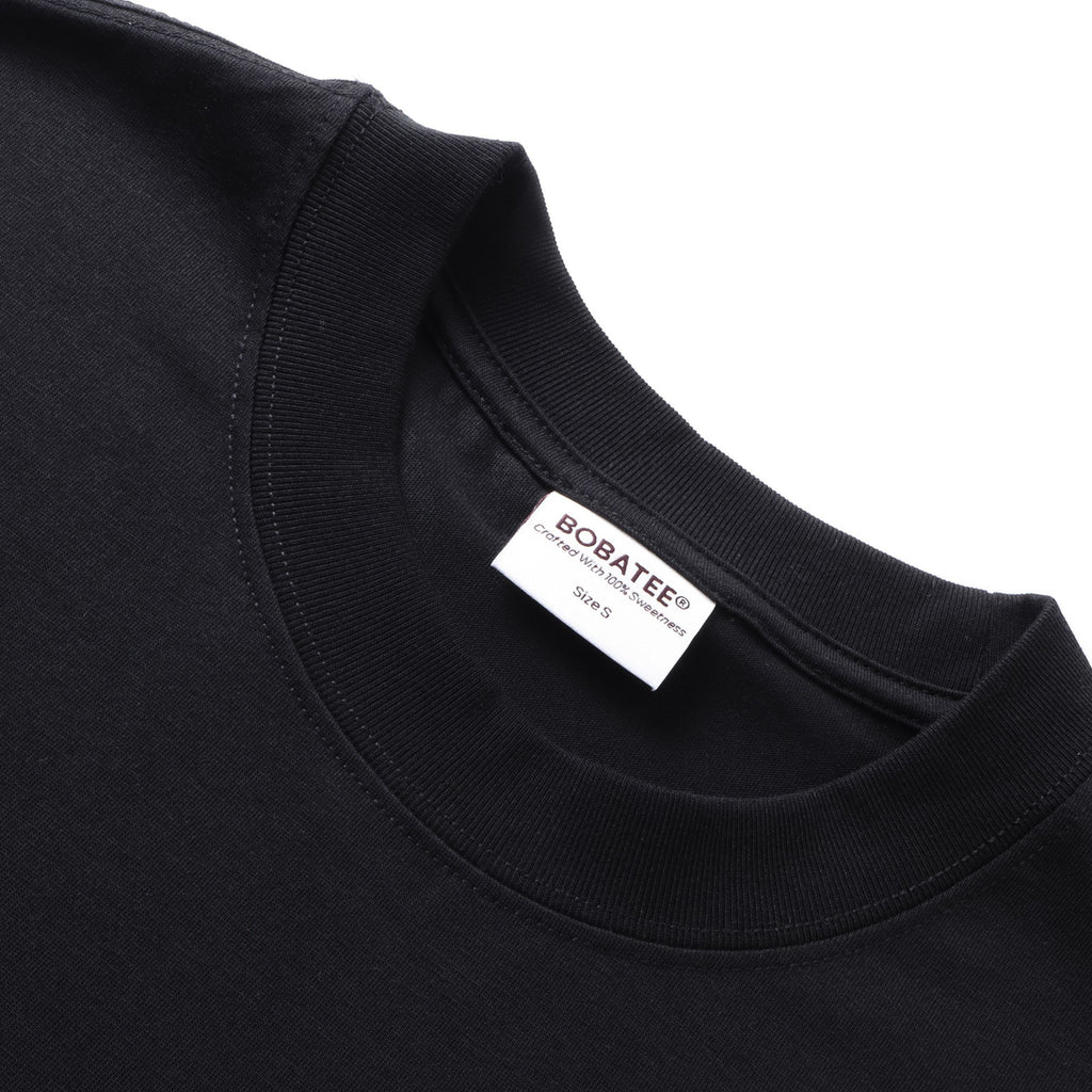 Crew neckline detail of Sun Sea and Sand oversized tee